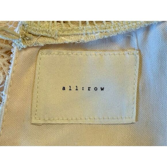NWOT All:Row Cream Mock Neck Lace Midi Lined Dress Size Medium - Picture 5 of 11